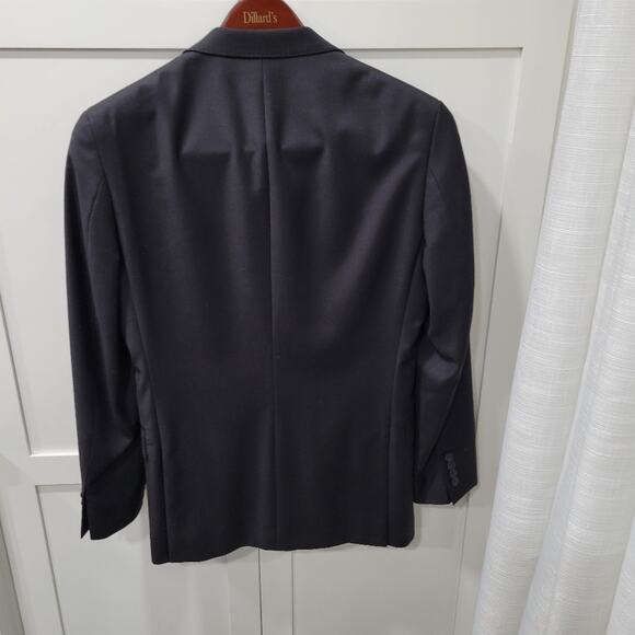 Murano Collezione Wool Slim Fit Blazer Black Size 36R - Picture 2 of 11
